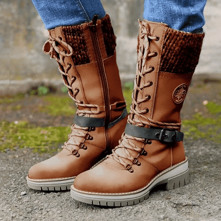 FrostLuxe™ - Waterproof Calf-Length Lace-Up Boots