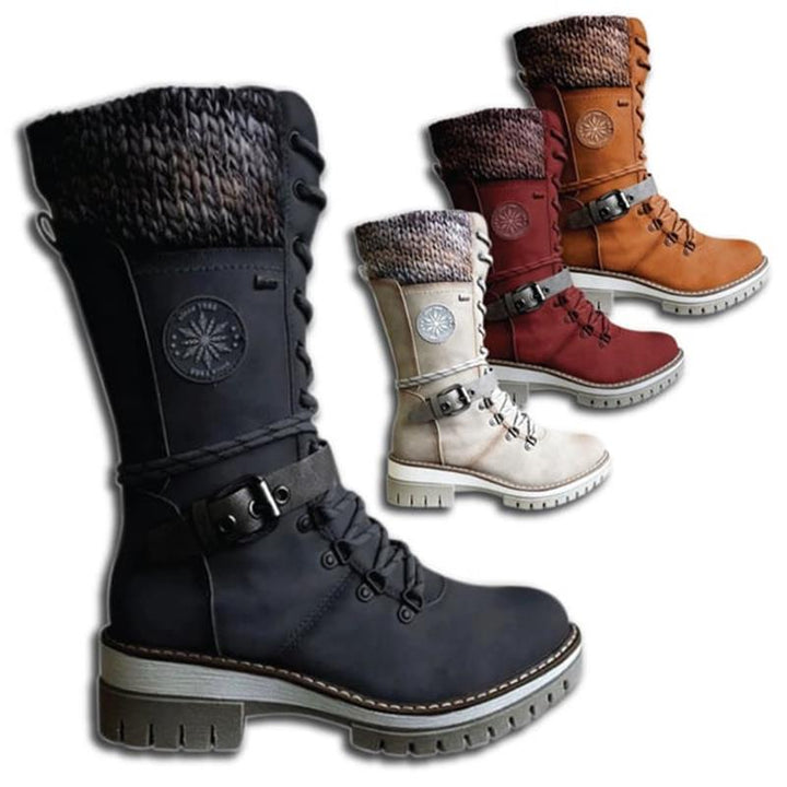 FrostLuxe™ - Waterproof Calf-Length Lace-Up Boots
