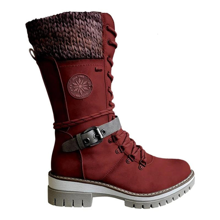 FrostLuxe™ - Waterproof Calf-Length Lace-Up Boots