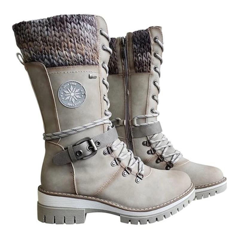 FrostLuxe™ - Waterproof Calf-Length Lace-Up Boots
