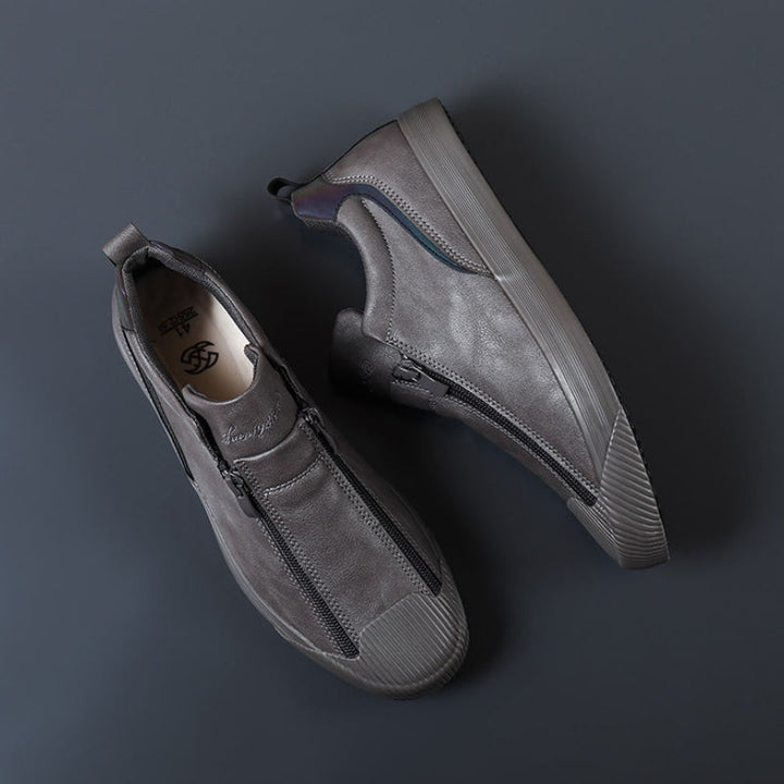 Men's Zip Leather Shoes