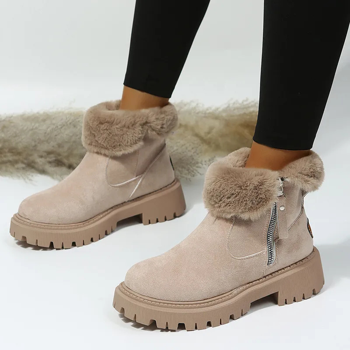 Alara | Lined Winter Ankle Boot with Zip