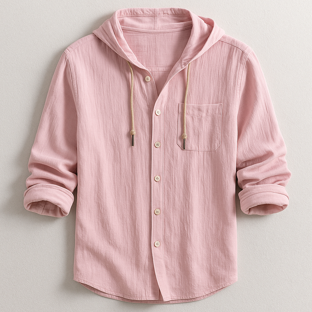 **Luca | Modern Hooded Elegance Shirt**