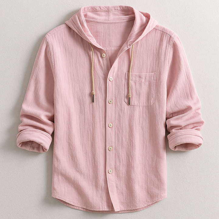 **Luca | Modern Hooded Elegance Shirt**
