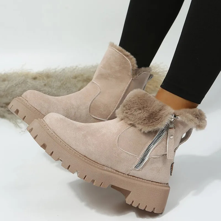 Alara | Lined Winter Ankle Boot with Zip