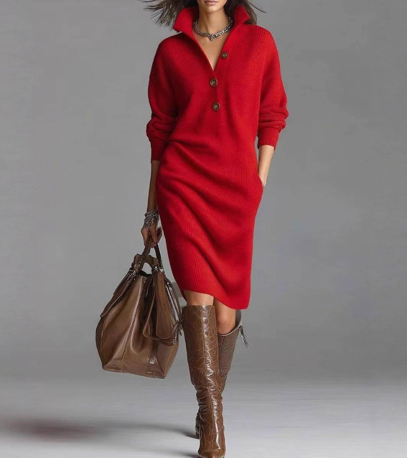 Damaris | Warm Knitted Dress, Elegant and Comfortable