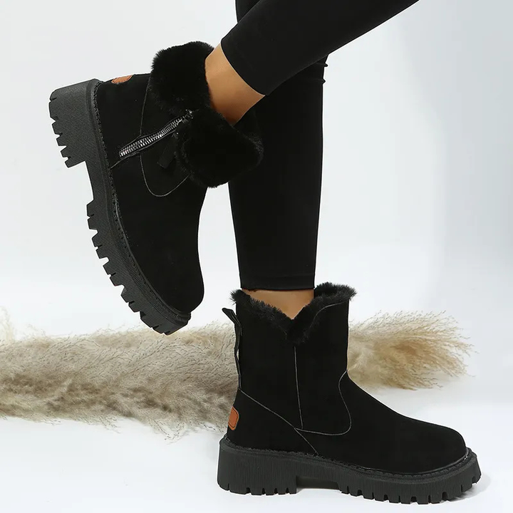 Alara | Lined Winter Ankle Boot with Zip