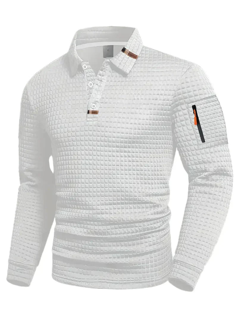 STEVEN - POLO IN STRUCTURED FABRIC