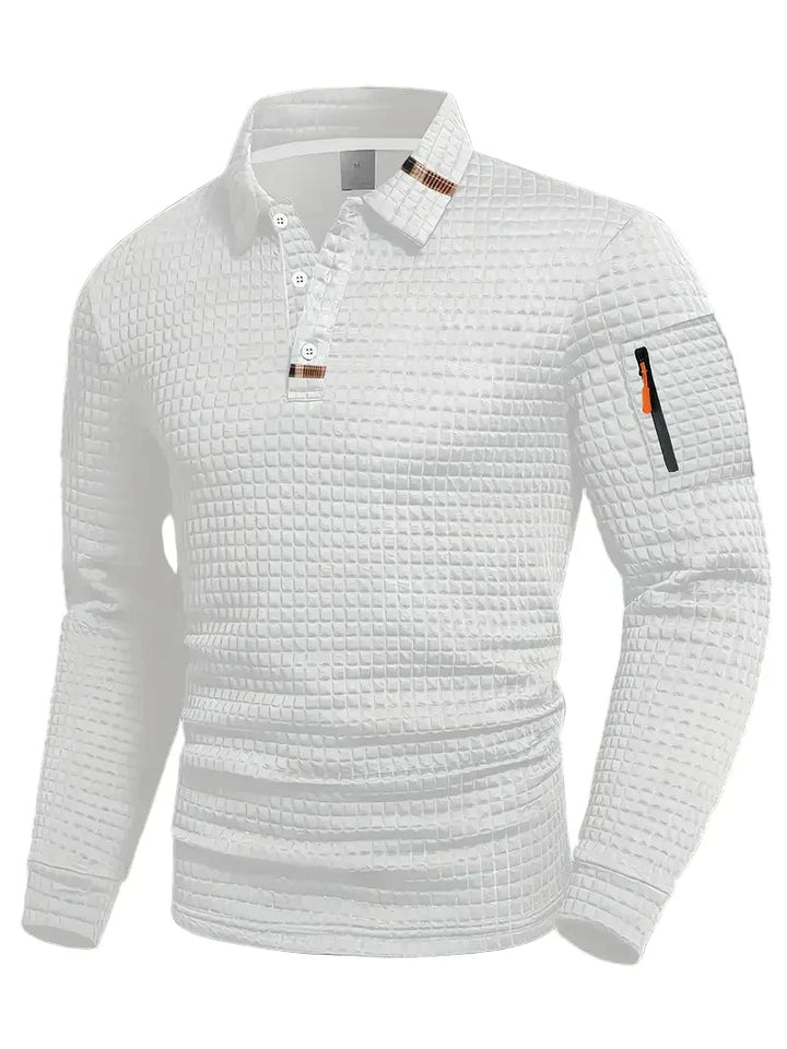 STEVEN - POLO IN STRUCTURED FABRIC