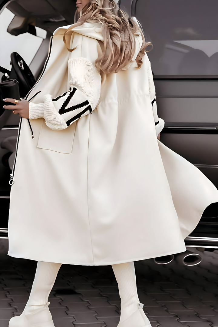 FELICIA | KNIT-SLEEVE HOODED JACKET