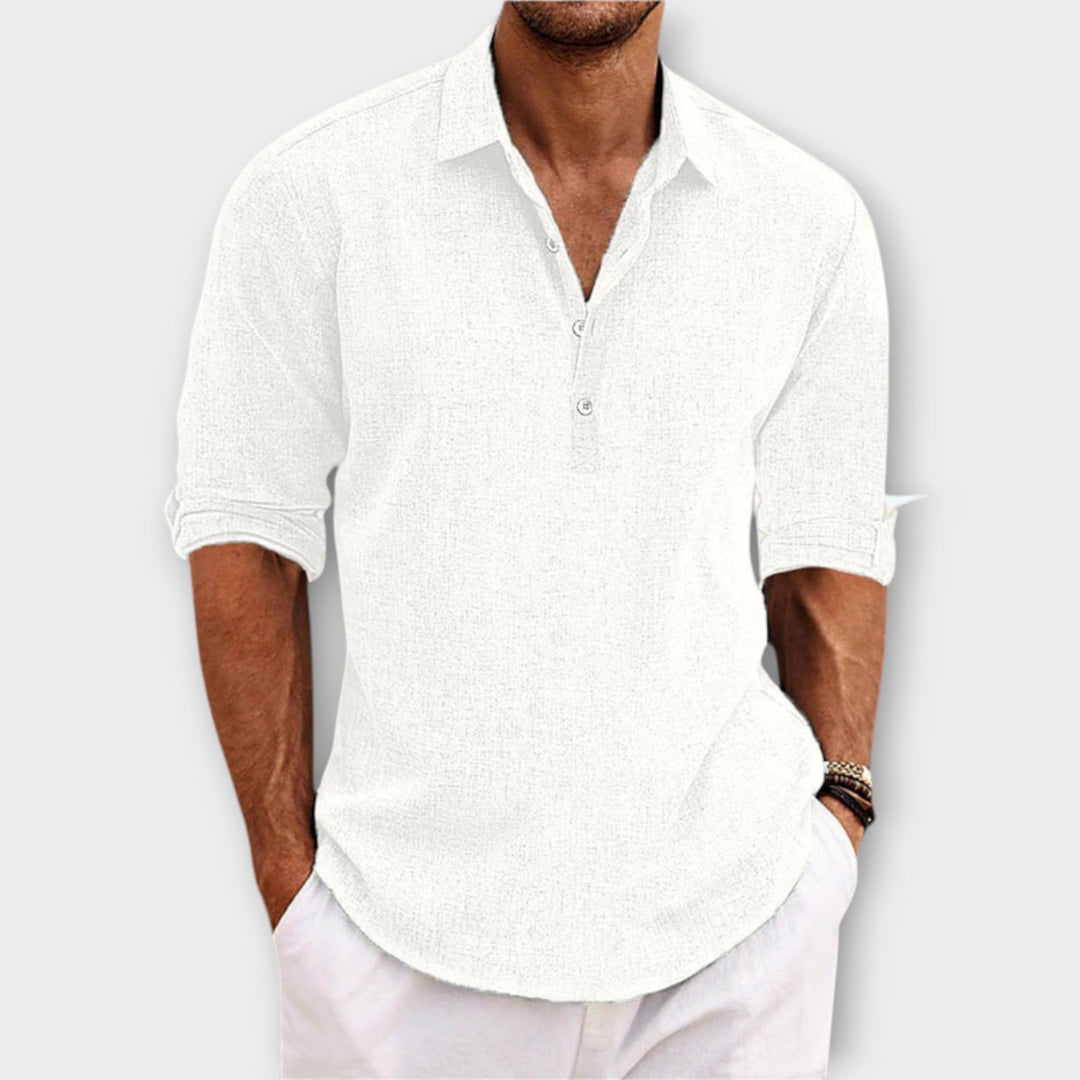 Luca | Elegant Cotton-Linen Blend Shirt