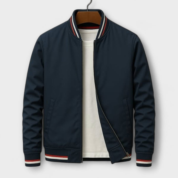 Milo | Contemporary Striped Bomber Jacket