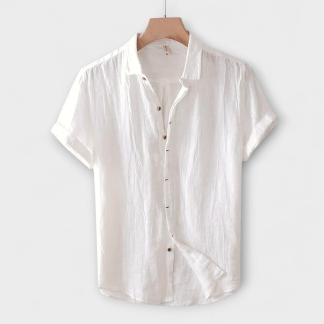 Jasper | Elegant Merlot Linen Top