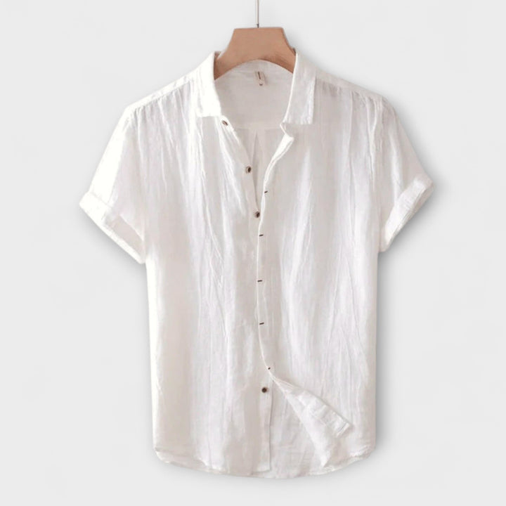 Jasper | Elegant Merlot Linen Top