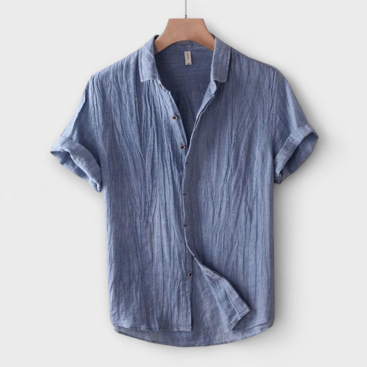 Jasper | Elegant Merlot Linen Top