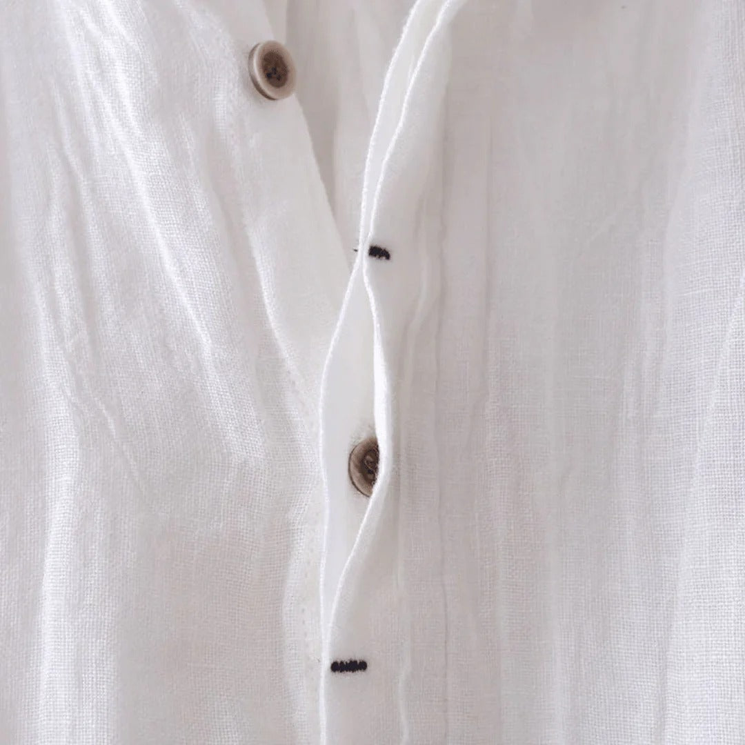 Jasper | Elegant Merlot Linen Top