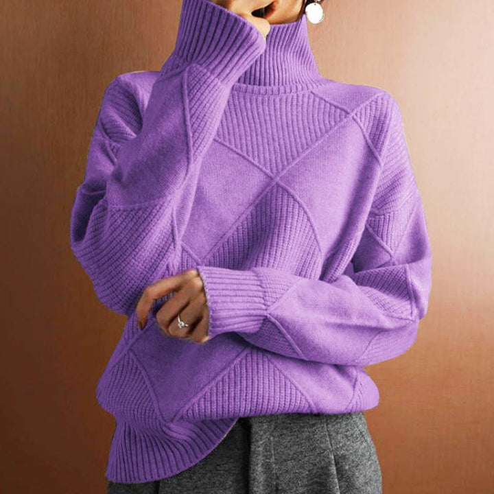 Noa™ | Textured Turtleneck Knit Sweater