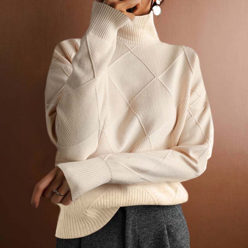 Noa™ | Textured Turtleneck Knit Sweater