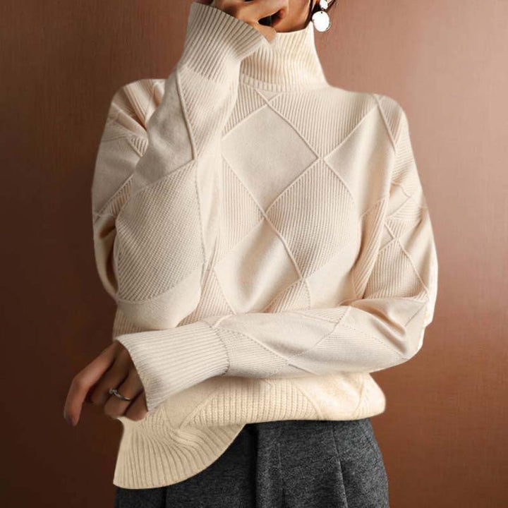 Noa™ | Textured Turtleneck Knit Sweater