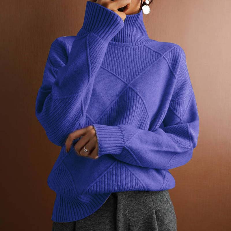 Noa™ | Textured Turtleneck Knit Sweater
