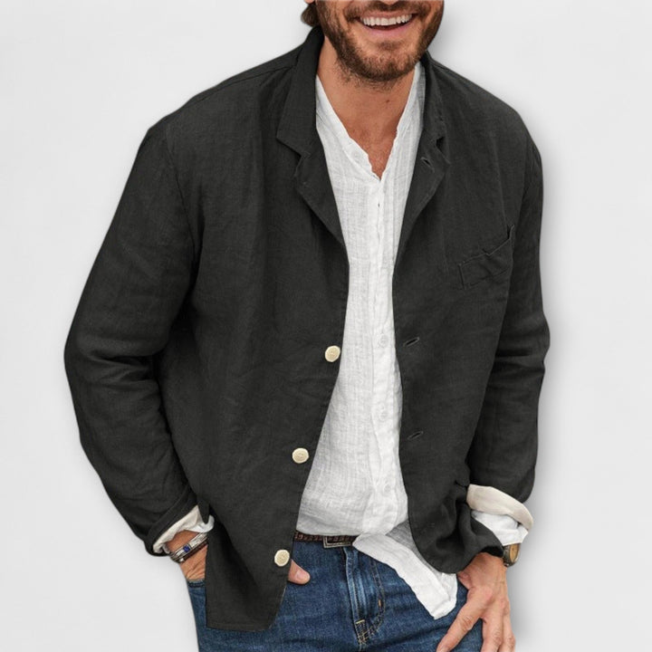 **Luca | Elegant Linen Blazer**