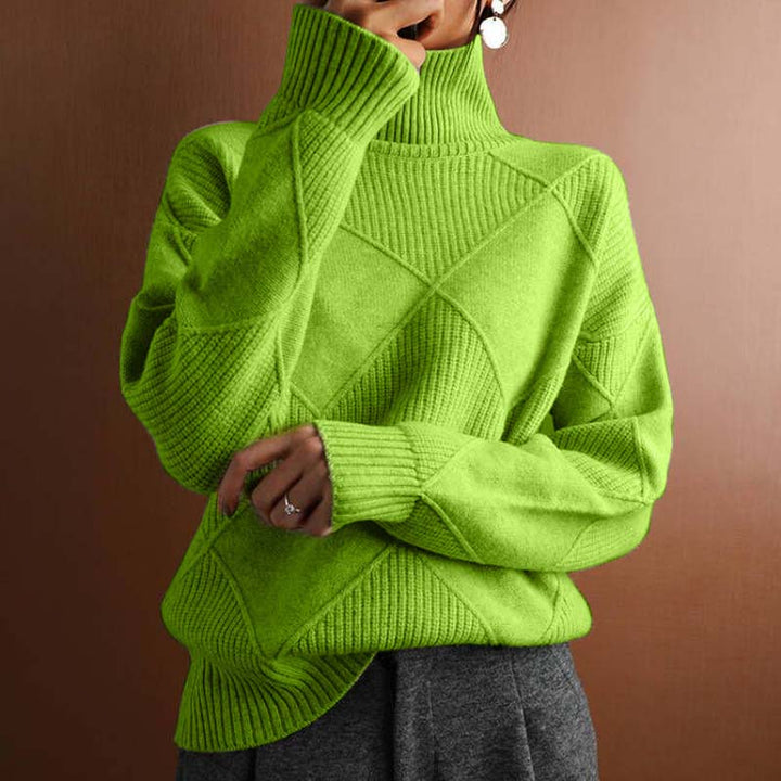 Noa™ | Textured Turtleneck Knit Sweater