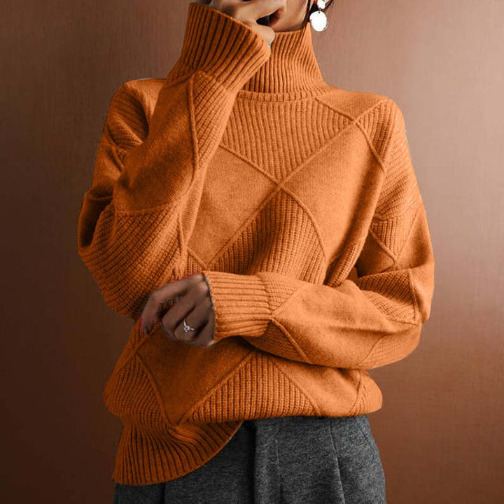 Noa™ | Textured Turtleneck Knit Sweater