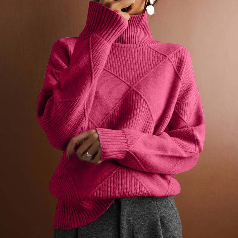 Noa™ | Textured Turtleneck Knit Sweater