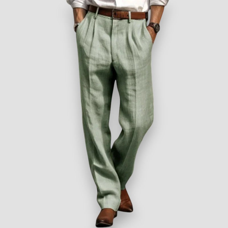 Luca | Airy Cotton-Linen Trousers