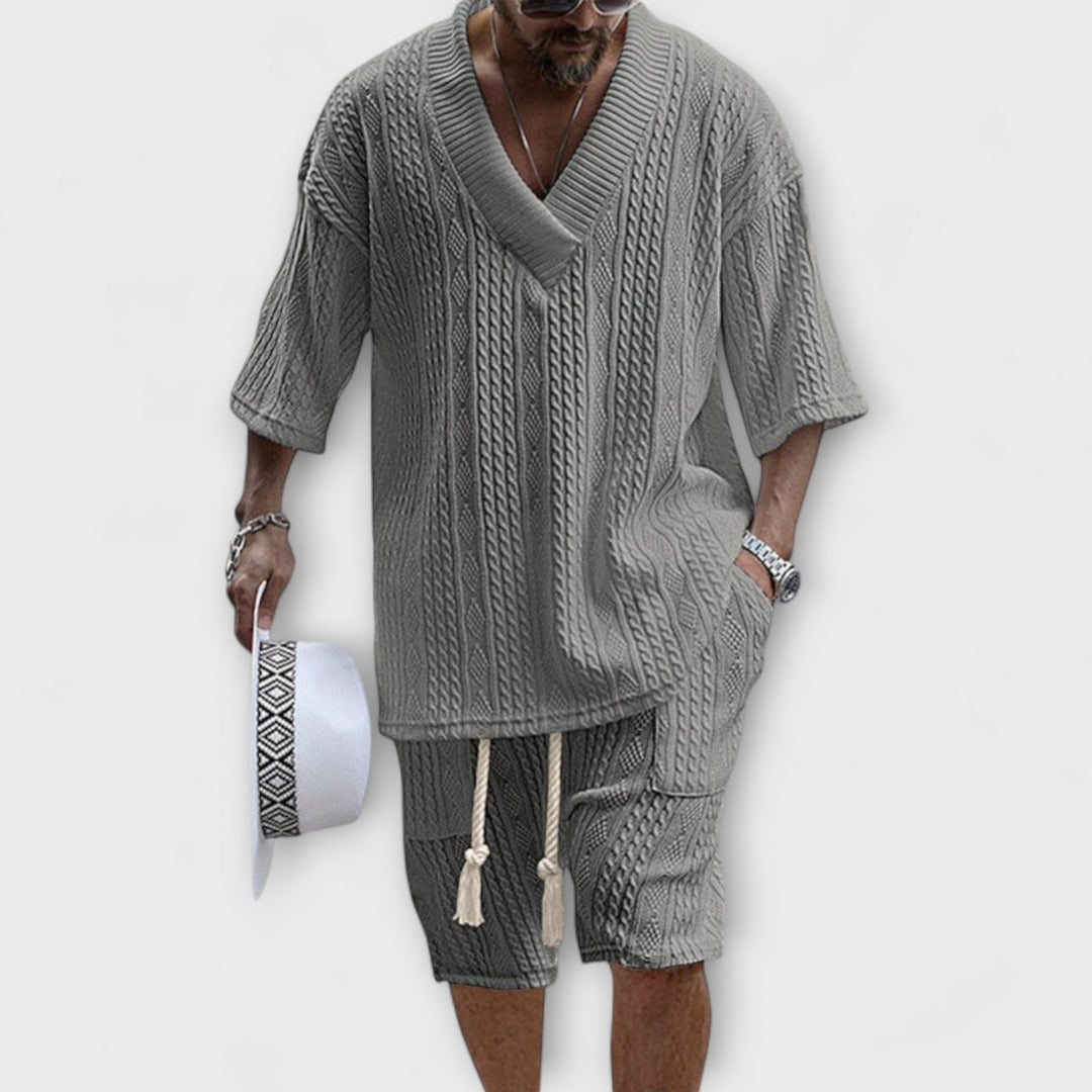 Connor™ | Cable Knit Casual T-Shirt