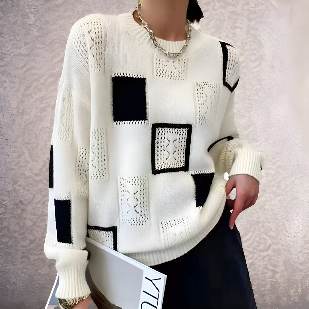 Noa™ | Women's Geometric Knitted Sweater