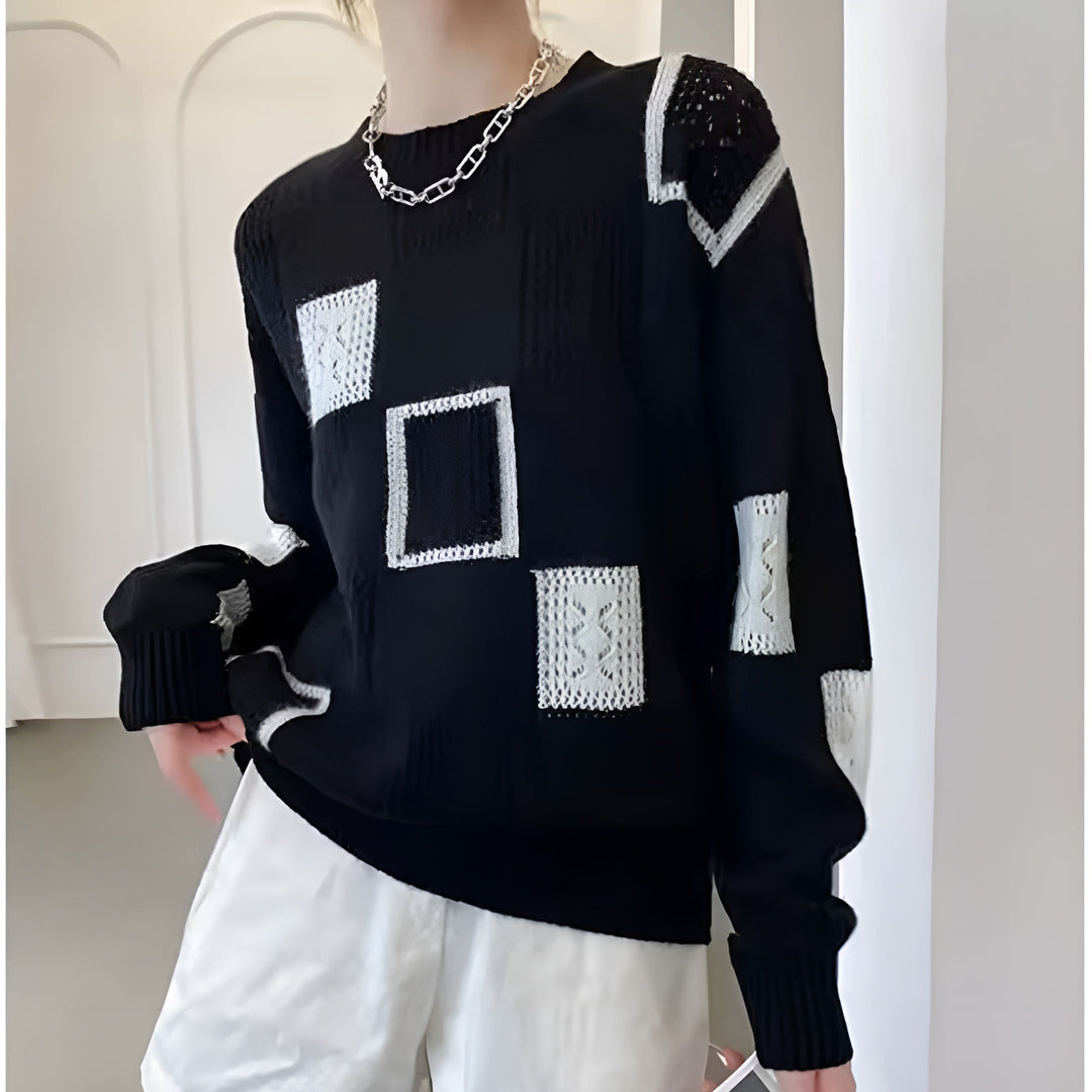 Noa™ | Women's Geometric Knitted Sweater