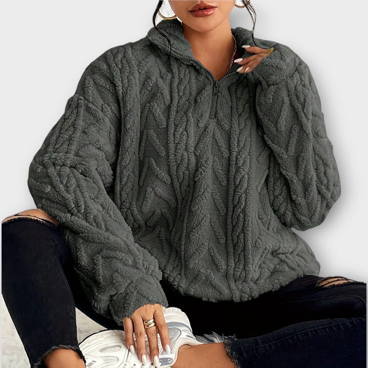 Fiona™ | Braided Zip-Up Pullover