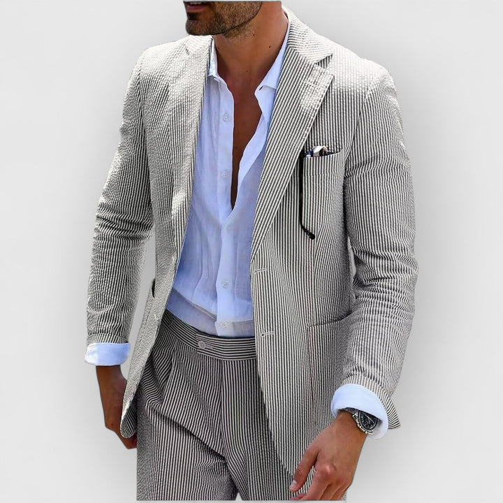 Landon™ | Striped Seersucker Suit