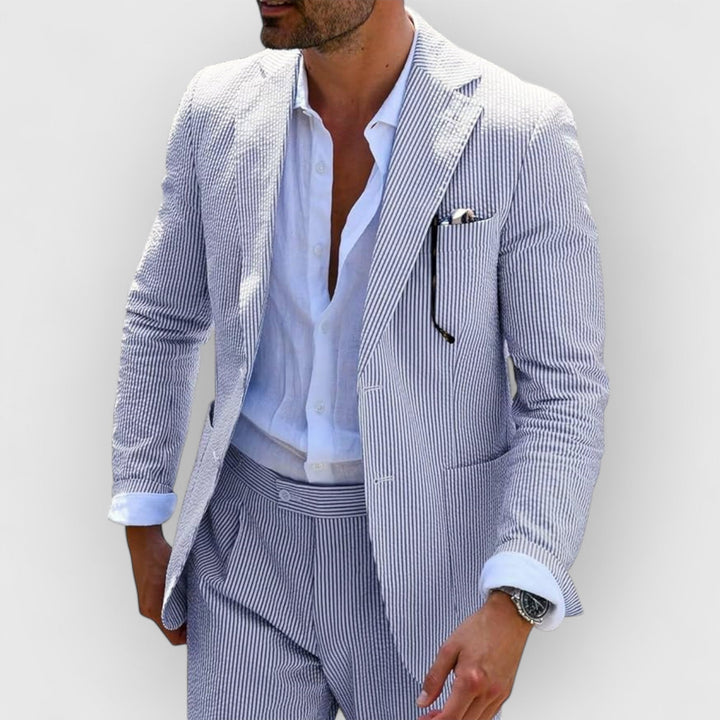 Landon™ | Striped Seersucker Suit