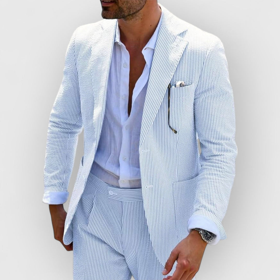 Landon™ | Striped Seersucker Suit