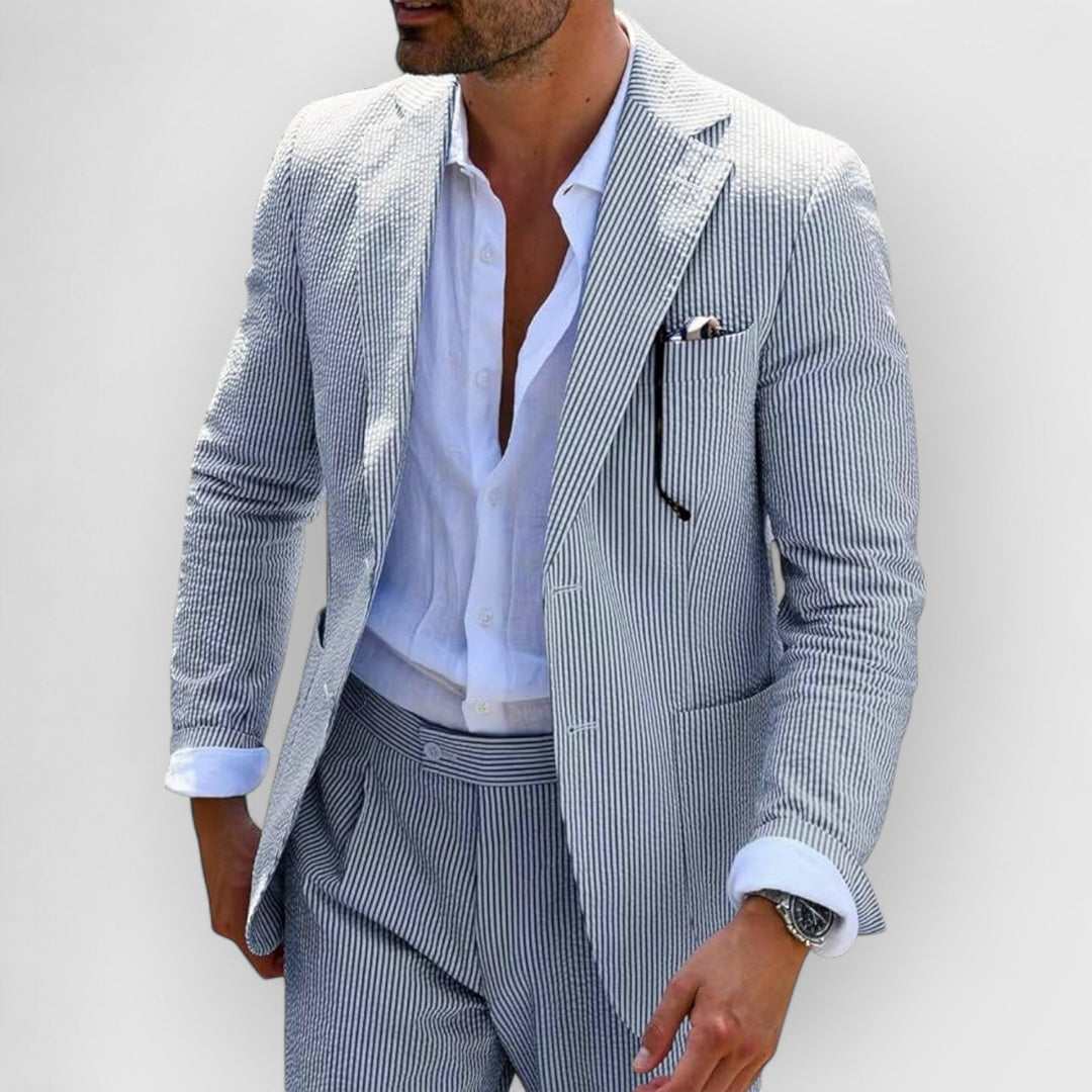 Landon™ | Striped Seersucker Suit