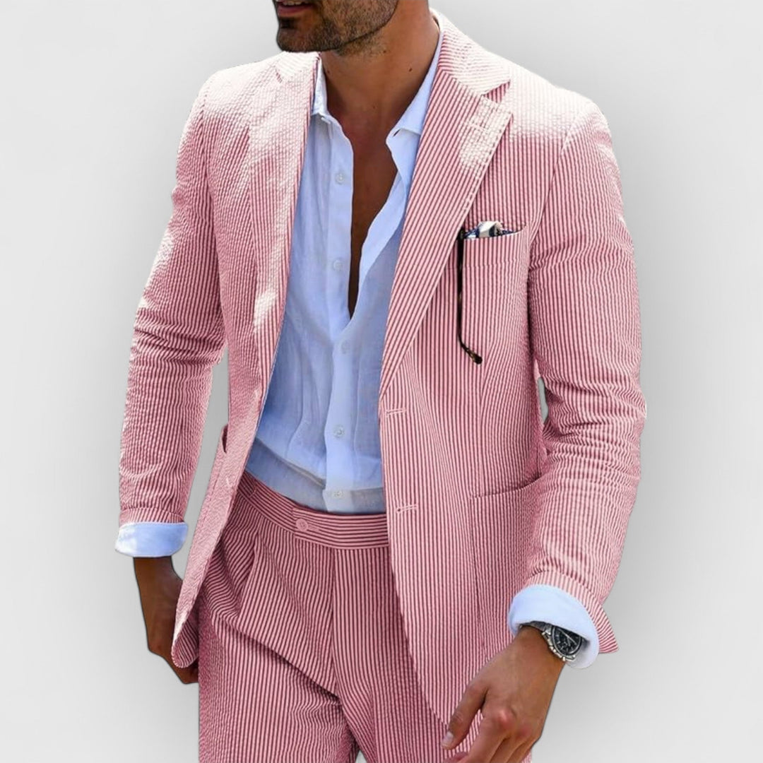 Landon™ | Striped Seersucker Suit