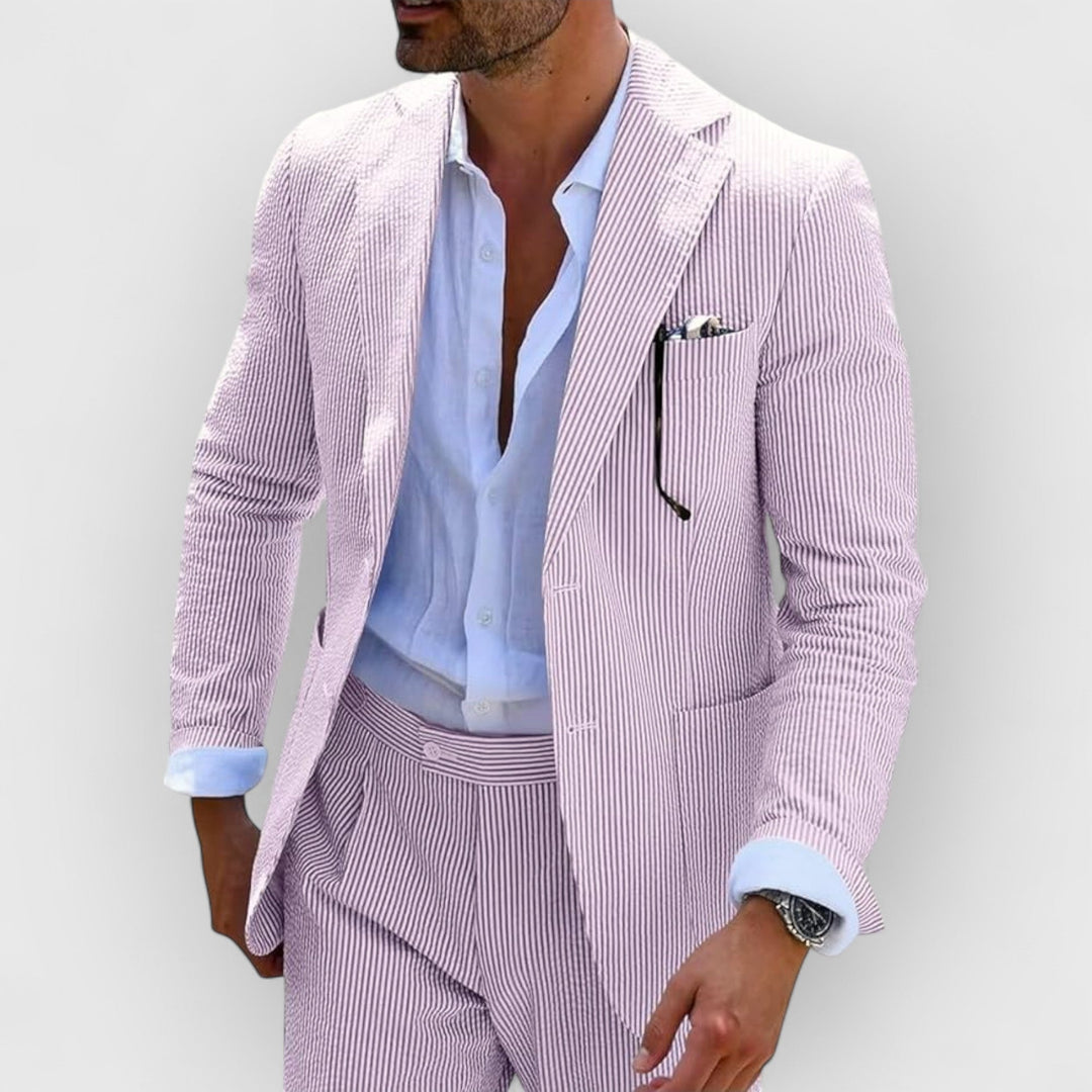 Landon™ | Striped Seersucker Suit