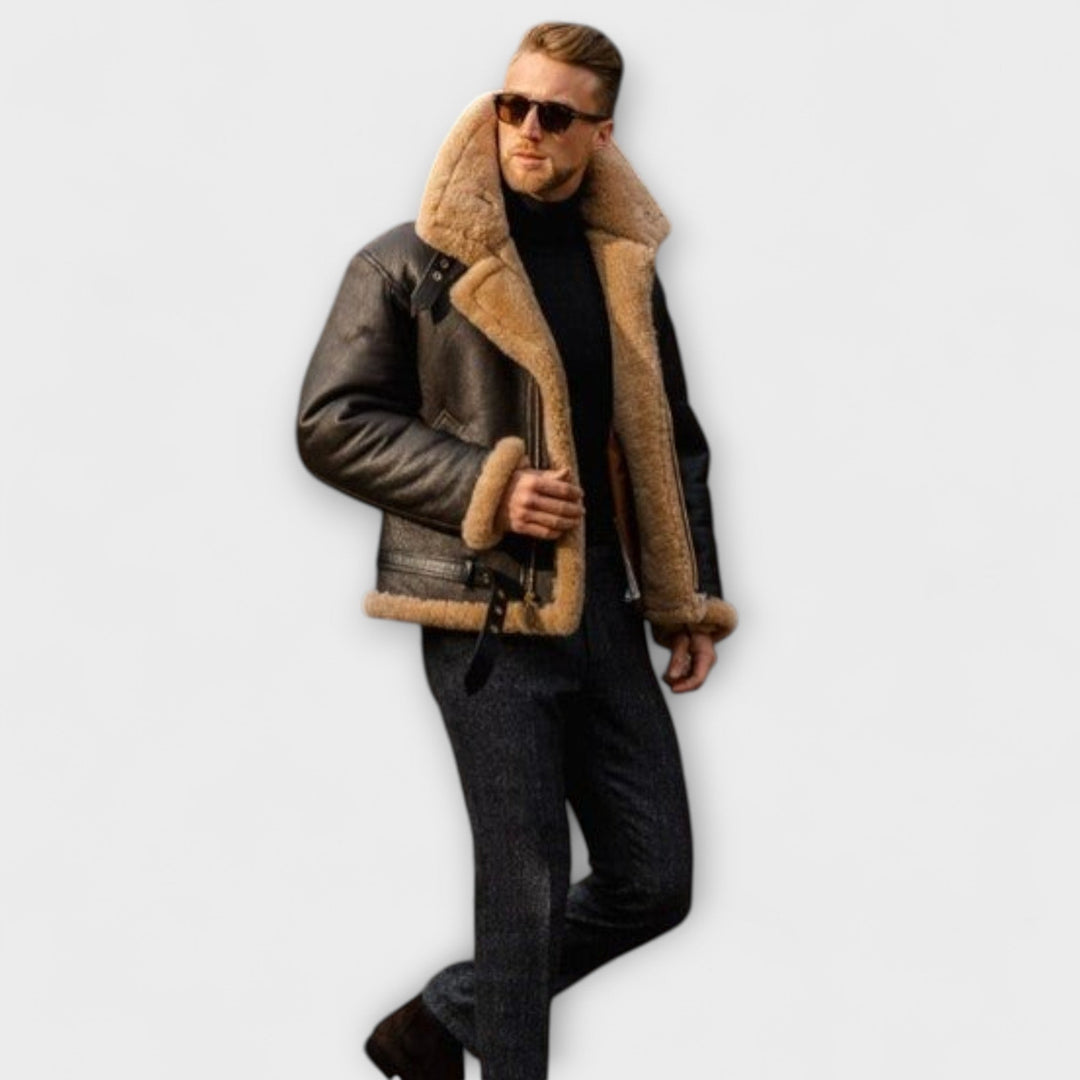 **Luca | Timeless Leather Jacket**