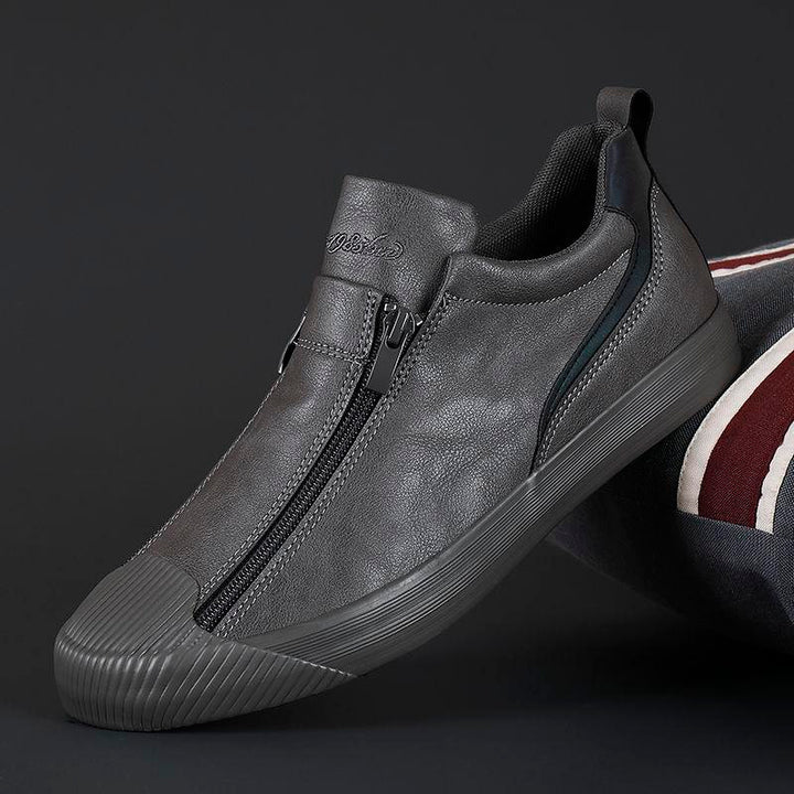 Men's Zip Leather Shoes