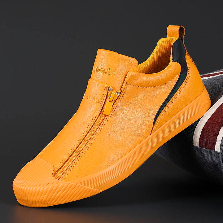 Men's Zip Leather Shoes