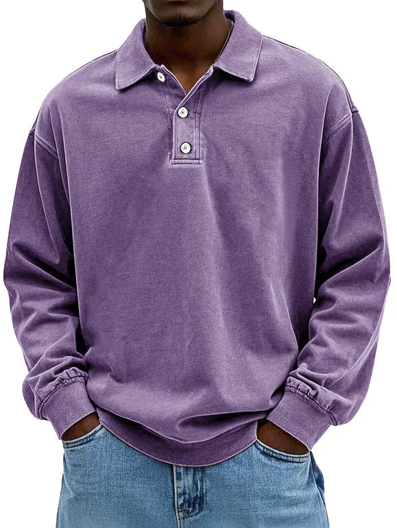Wilfred | Men's Casual Long Sleeve Polo