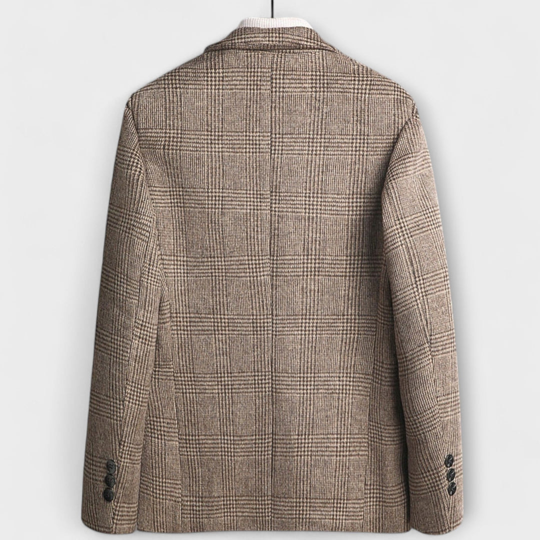 Asher | Elegant Checked Wool Blazer
