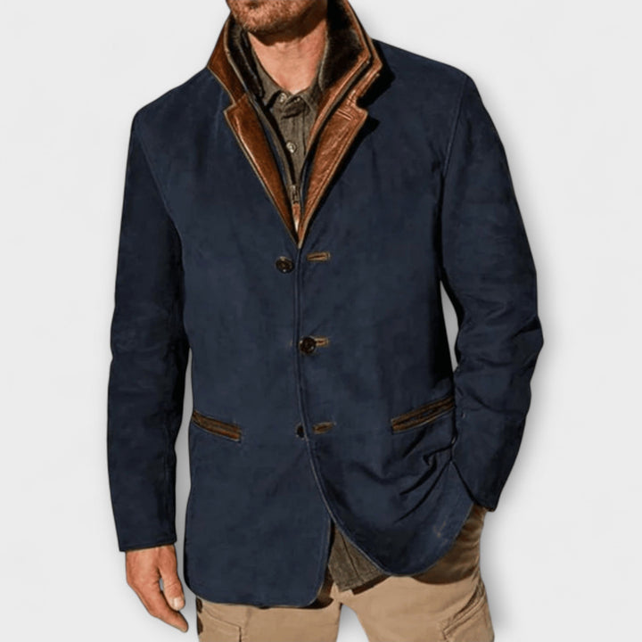 **Gideon | Classic Suede Overcoat**